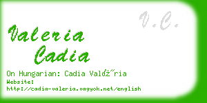 valeria cadia business card